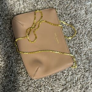 Ted Baker two one crossbody with gold hardware and strap - fabric inside EUC